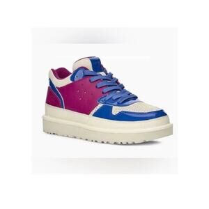 UGG Womens Highland Sneaker Fuchsia Periwinkle Jasmine Leather Shoes 1109629 NIB
